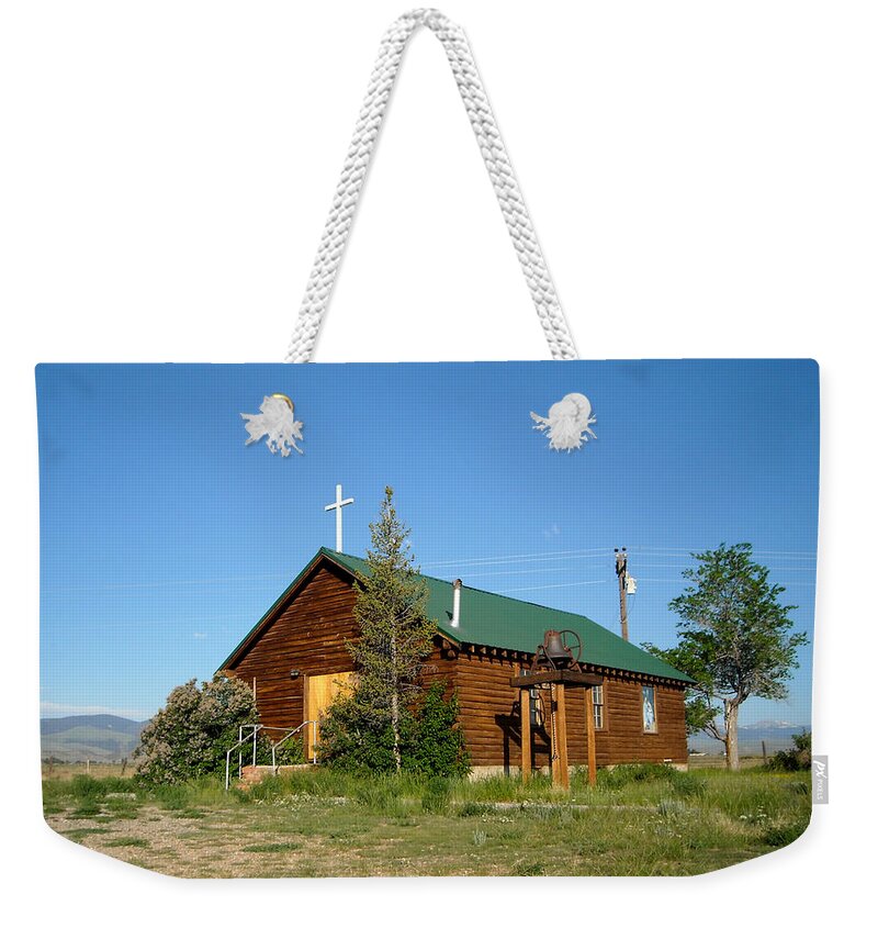 Church Weekender Tote Bag featuring the photograph Crowheart Church by George Jones