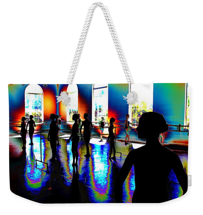 Ballet Weekender Tote Bag featuring the digital art Dark Concentration by Larry Beat