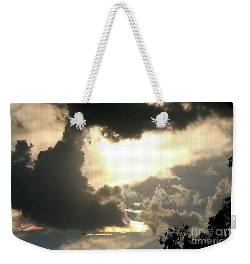 Dark Weekender Tote Bag featuring the photograph Dark Playful Spirits by Louise Mingua