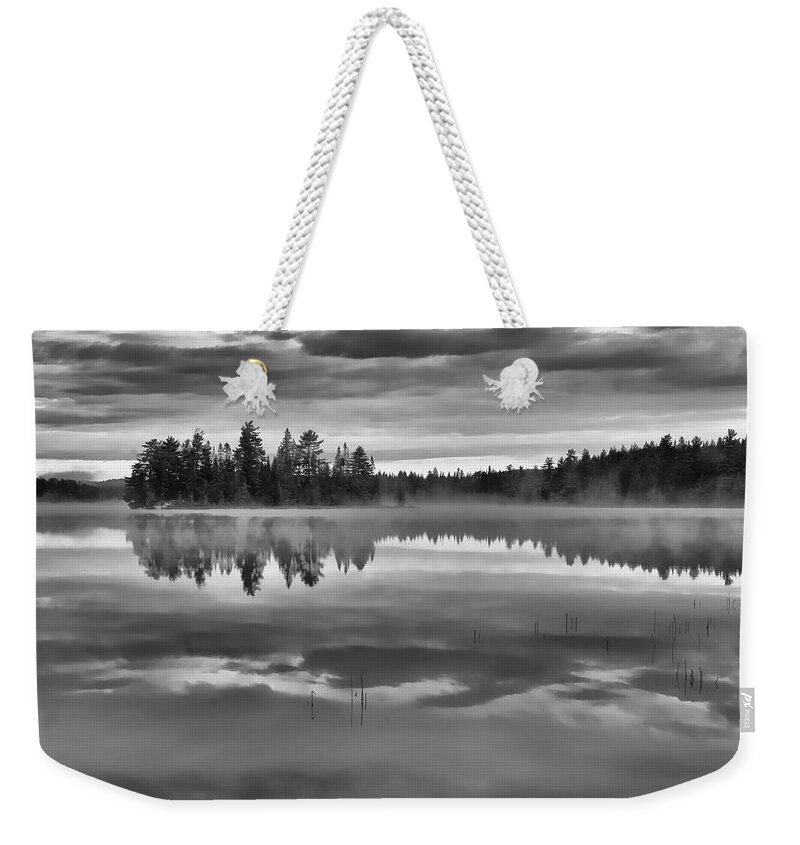 Black And White Weekender Tote Bag featuring the photograph Dark Tranquility by Shari Jardina