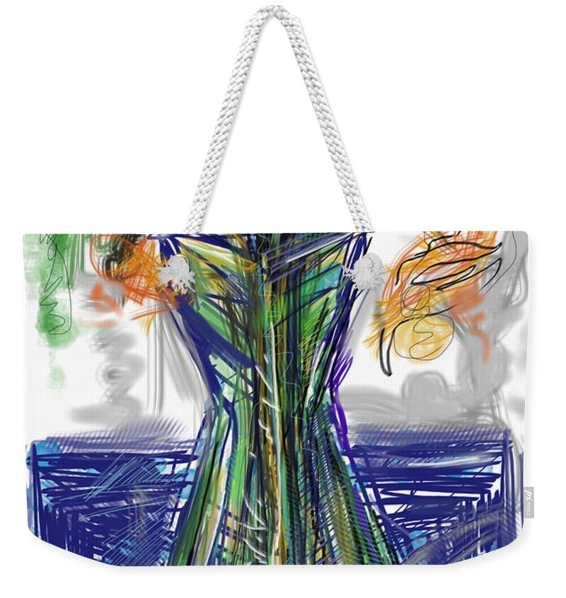 Floral Arrangement Weekender Tote Bag featuring the mixed media Dead Flowers by Russell Pierce