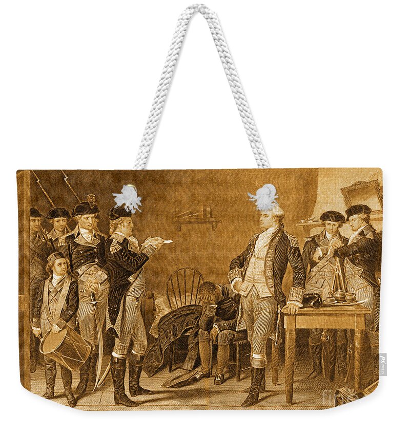 Illustration Weekender Tote Bag featuring the photograph Death Warrant Of Major John Andre, 1780 by Photo Researchers