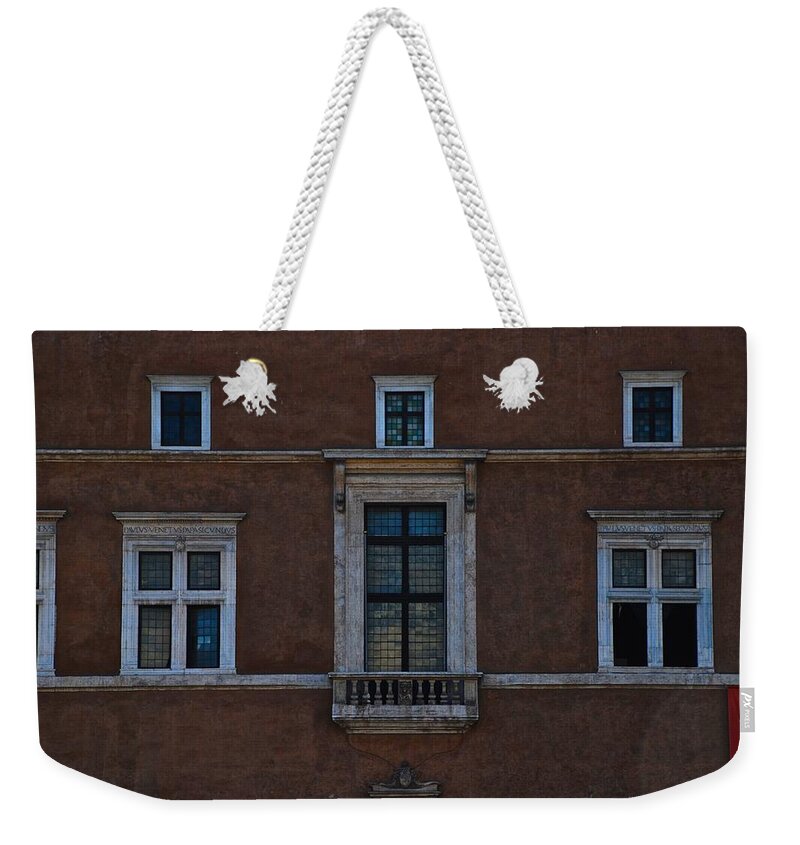 Italy Weekender Tote Bag featuring the photograph Dictator's Balcony by Eric Tressler