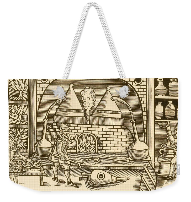 Art Weekender Tote Bag featuring the photograph Distillation, Middle Ages by Science Source