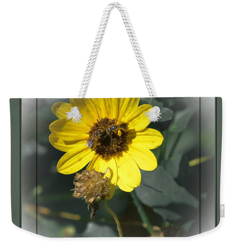 Flower Weekender Tote Bag featuring the photograph Double Duty by DigiArt Diaries by Vicky B Fuller