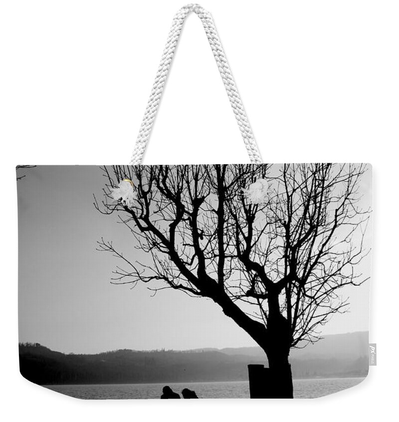  Weekender Tote Bag featuring the photograph Dreaming in Front of the Lake by Donato Iannuzzi