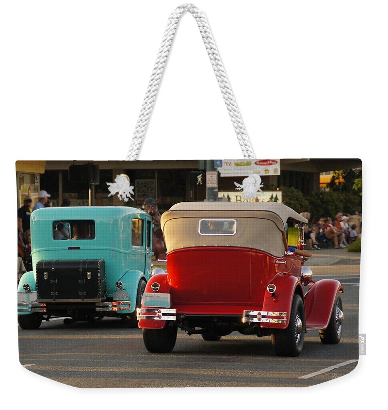 Driving Weekender Tote Bag featuring the photograph Driving Off Into History by Mick Anderson