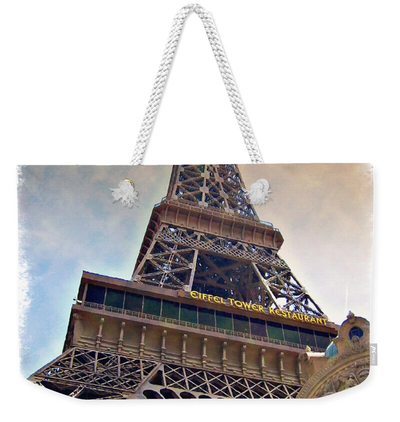 Las Weekender Tote Bag featuring the photograph Eiffel Tower - IMPRESSIONS by Ricky Barnard