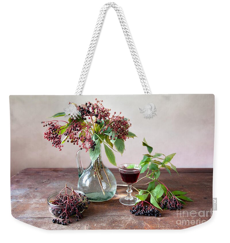 Autumn Weekender Tote Bag featuring the photograph Elderberries 03 by Nailia Schwarz