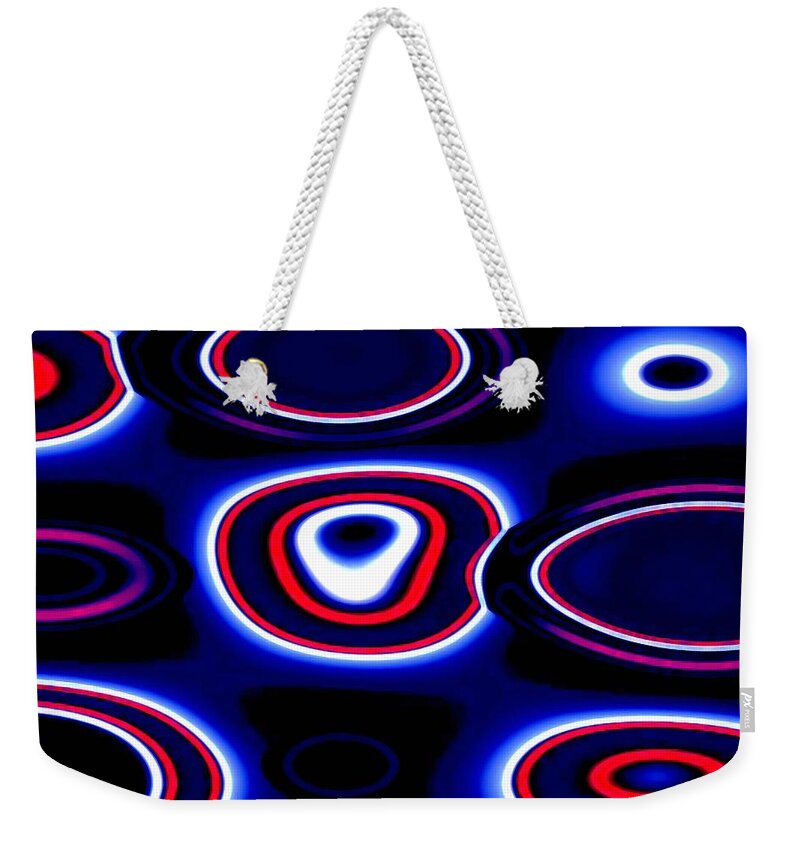 Digital Decor Weekender Tote Bag featuring the digital art Electric Blue by Andrew Hewett