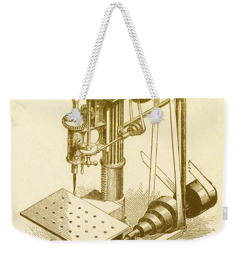 Cotton Gin Weekender Tote Bag featuring the photograph Eli Whitneys Cotton Gin by Science Source