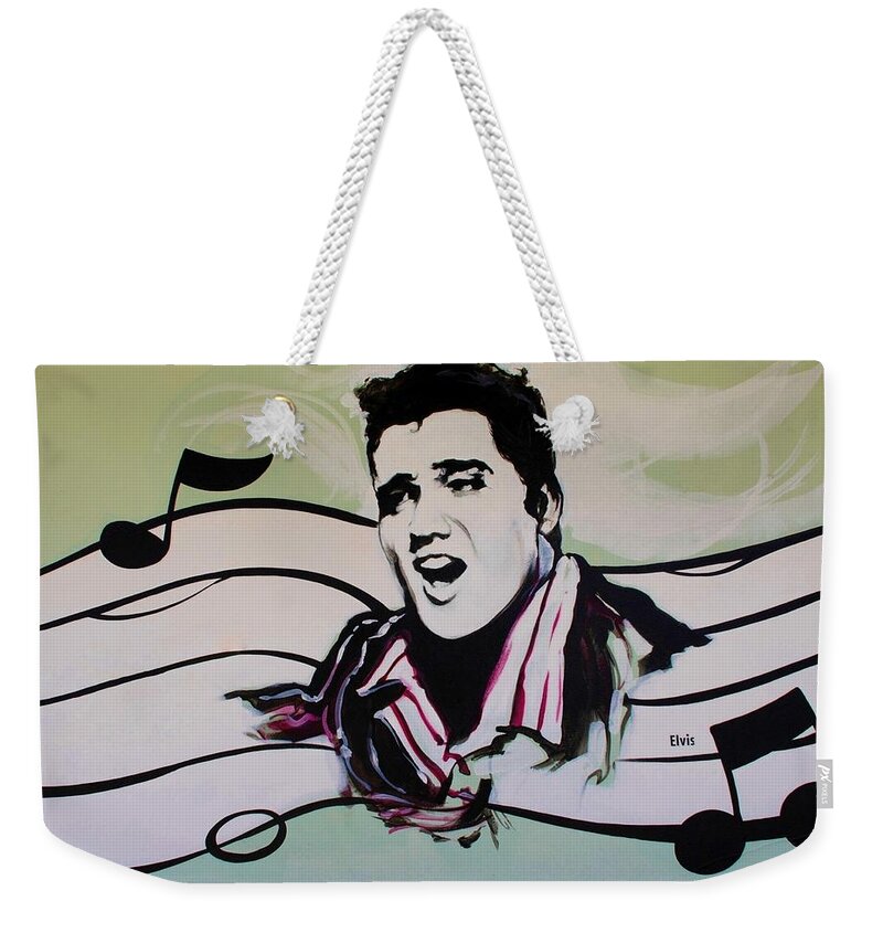 Elvis Weekender Tote Bag featuring the photograph Elvis by Rob Hans