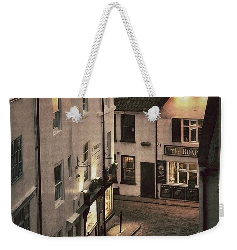 Instaaaaah Weekender Tote Bag featuring the photograph Evening in Whitby by Silva Halo