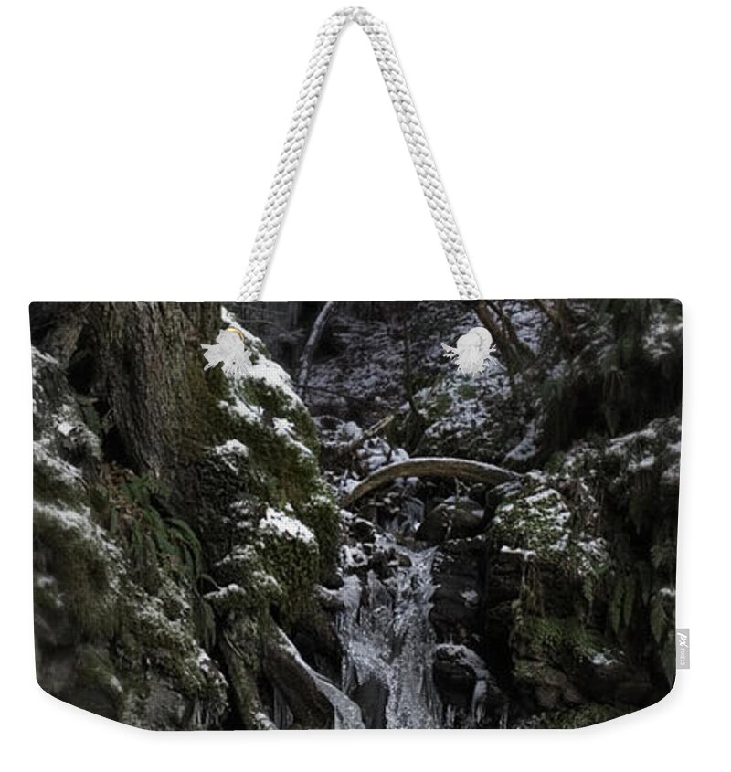 Reelig Weekender Tote Bag featuring the photograph Everything stops for winter by Joe Macrae
