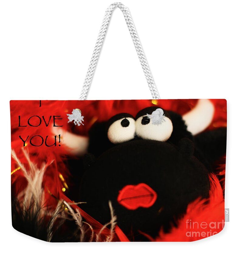 Valentine's Day; Valentines Weekender Tote Bag featuring the photograph Eyes for you by Leslie Leda