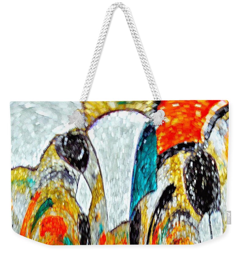 Faces Weekender Tote Bag featuring the photograph Faces come out of the rain ... by Gwyn Newcombe