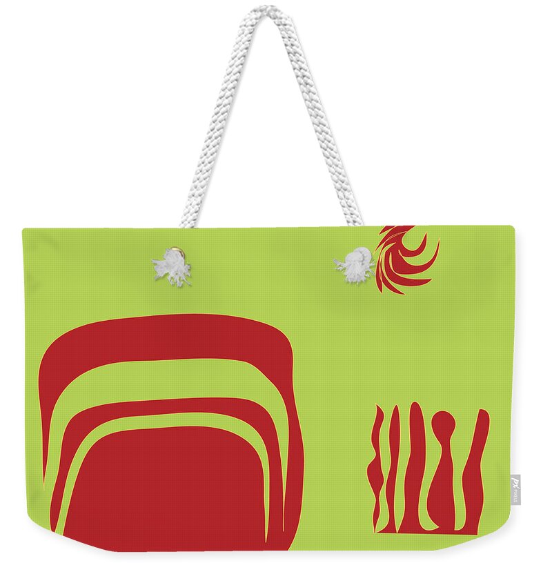 Cave Weekender Tote Bag featuring the digital art Fire Spirit Cave by Kevin McLaughlin
