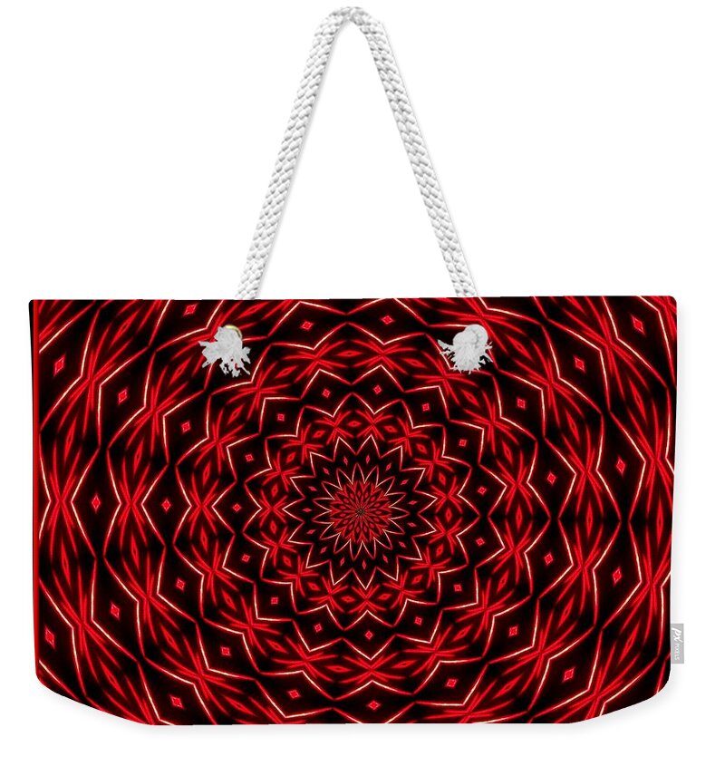 Fireworks Weekender Tote Bag featuring the photograph Fireworks Kaleidoscope 13 by Rose Santuci-Sofranko