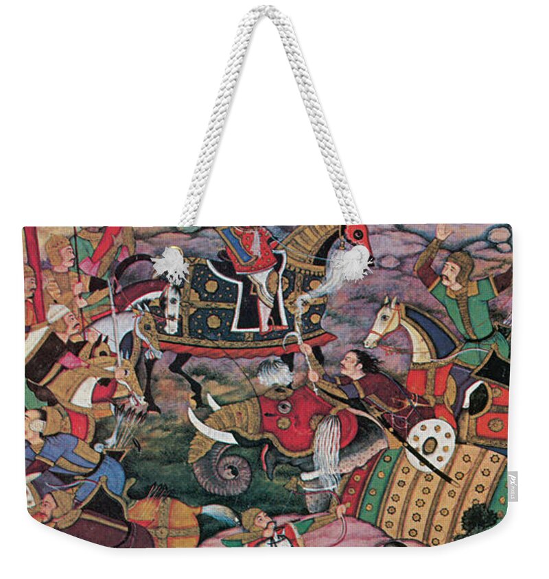 History Weekender Tote Bag featuring the photograph First Battle Of Panipat, 1526 by Photo Researchers