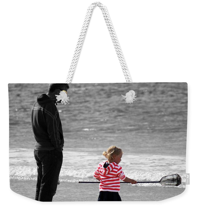 Father Weekender Tote Bag featuring the photograph Fish With Me Daddy by Terri Waters