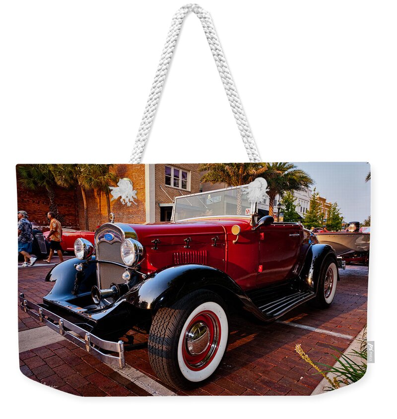 Ford Weekender Tote Bag featuring the photograph Ford Roadster by Christopher Holmes