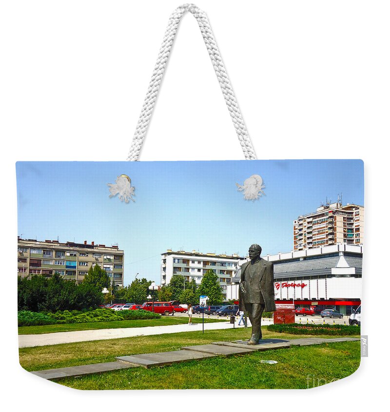 Sloboda Weekender Tote Bag featuring the photograph The Monument of Kosta Stamenkovic Leskovac by Dejan Jovanovic
