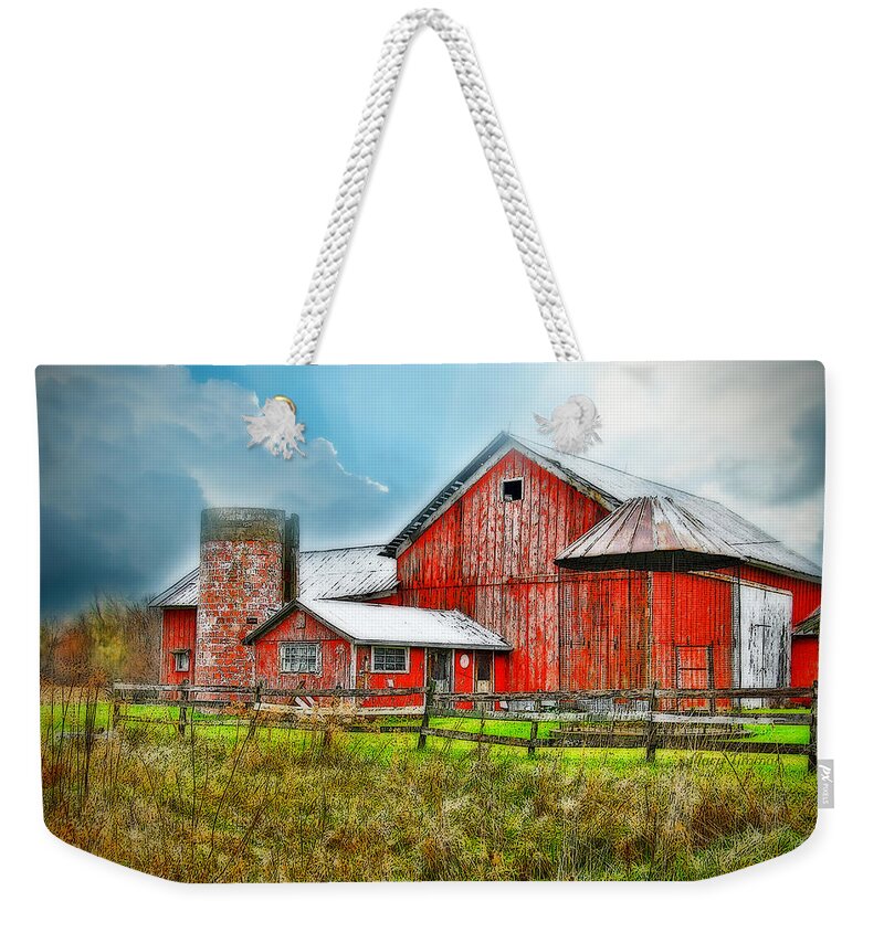 Barns Weekender Tote Bag featuring the photograph Frosted by Mary Timman