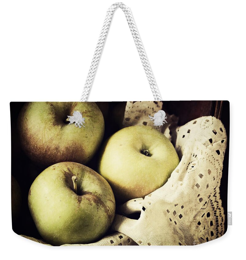 Apples Weekender Tote Bag featuring the photograph Fuji Apples by Pam Holdsworth