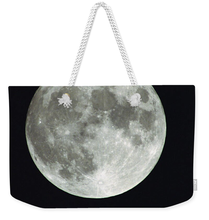 Mp Weekender Tote Bag featuring the photograph Full Moon From Equator by Gerry Ellis