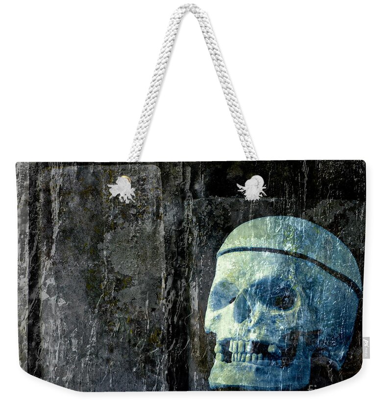 Halloween Weekender Tote Bag featuring the photograph Ghost Skull by Edward Fielding