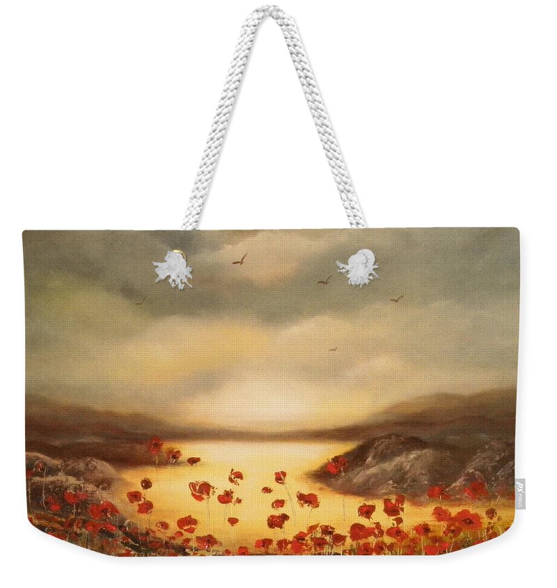 Landscapes Weekender Tote Bag featuring the painting Glory by Gina De Gorna