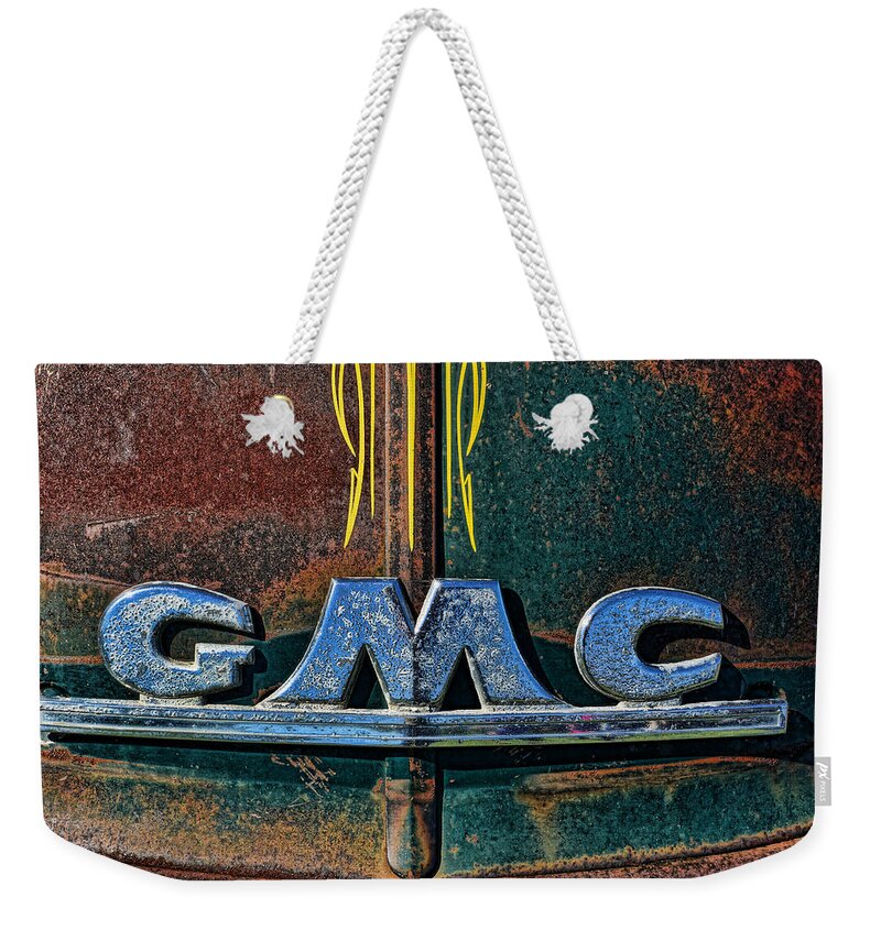 Emblem Weekender Tote Bag featuring the photograph GMC Emblem by Alan Hutchins