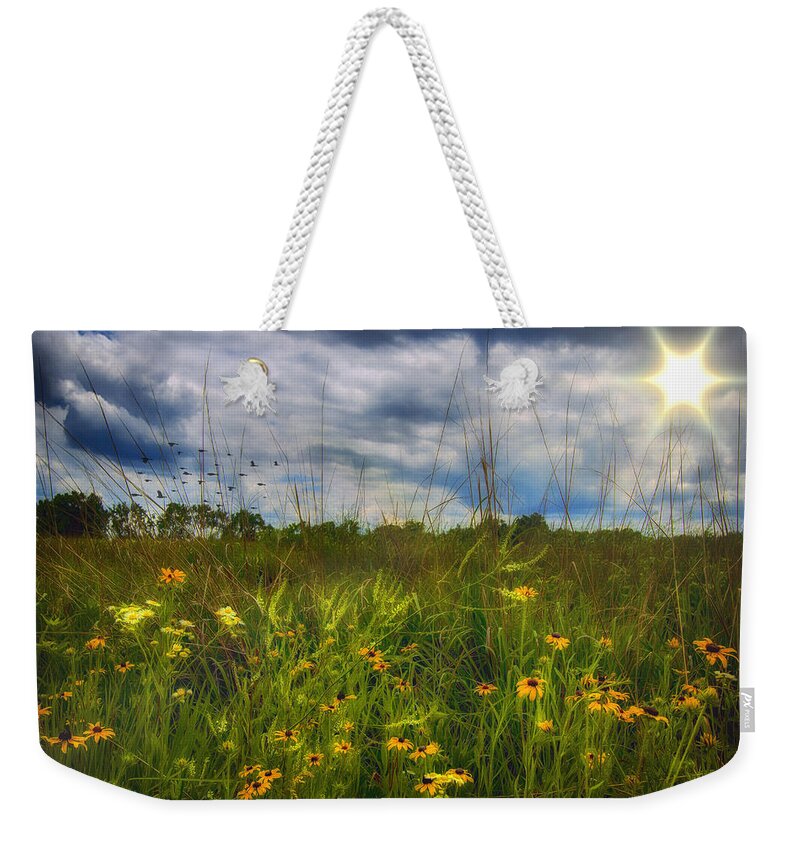 Field Weekender Tote Bag featuring the photograph Good Morning Sunshine by Bill and Linda Tiepelman