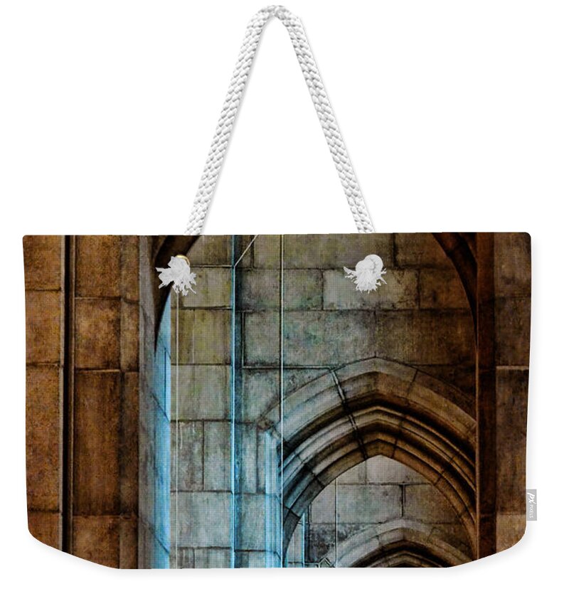 Gothic Weekender Tote Bag featuring the photograph Gothic Church Arches by Jill Battaglia