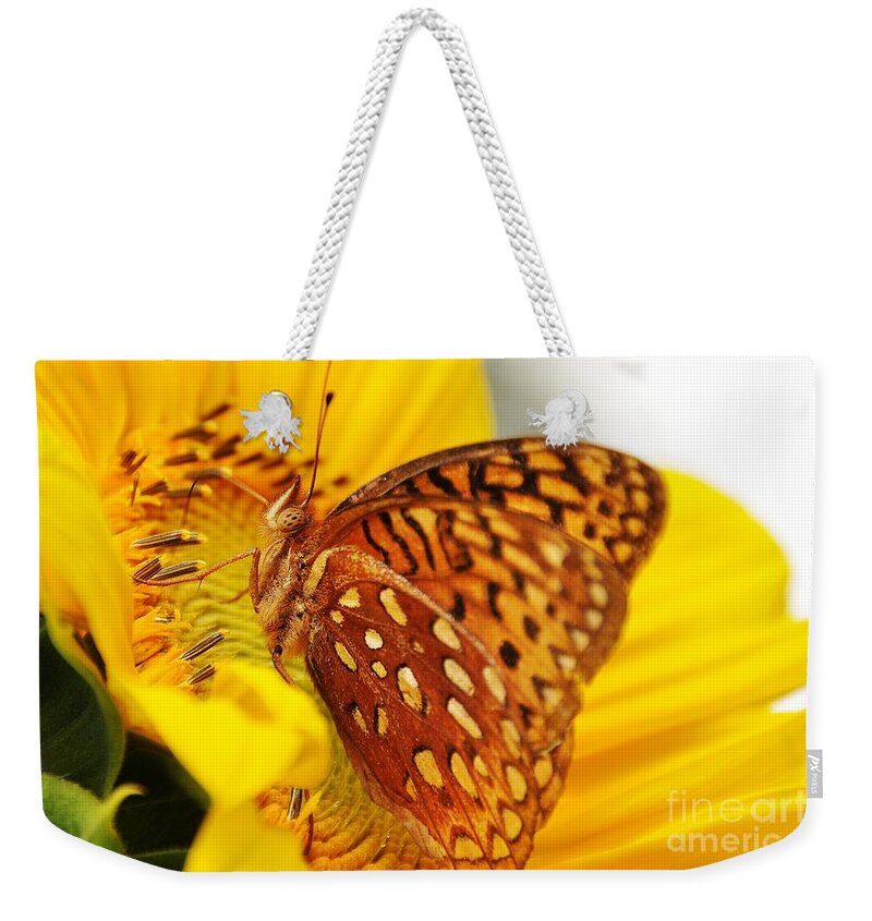 Insects Weekender Tote Bag featuring the photograph Great Spangled Fritillary by Cheryl Baxter