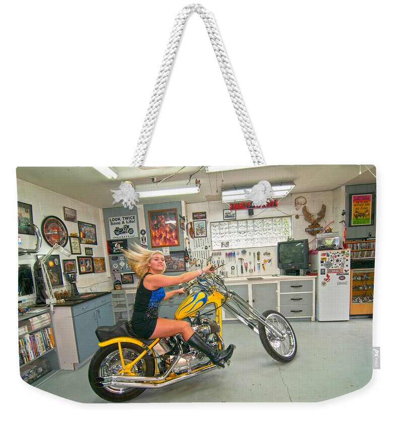 Harley Country Weekender Tote Bag featuring the photograph Harley Country by Randall Branham