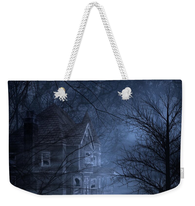 Abandoned Weekender Tote Bag featuring the digital art Haunted Place by Svetlana Sewell