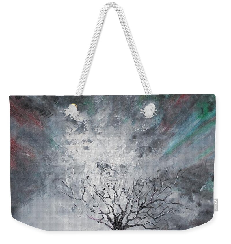 Tree Weekender Tote Bag featuring the painting Haunted Tree by Stefan Duncan
