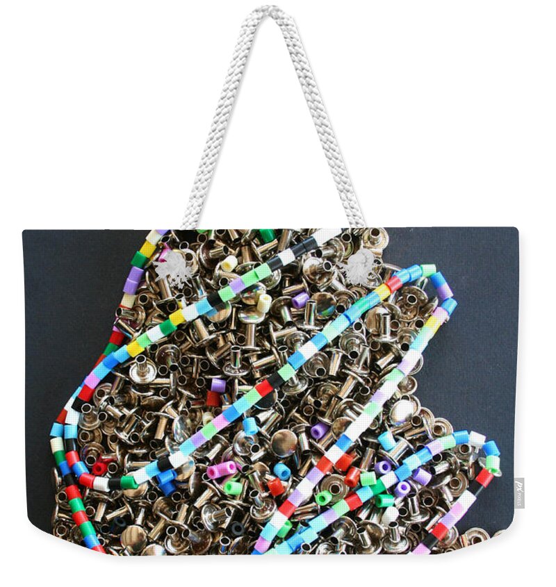 Rivet Weekender Tote Bag featuring the photograph Have a Riveting Christmas by Gaile Griffin Peers
