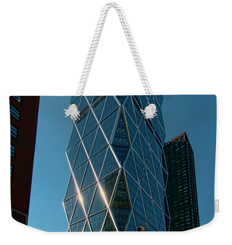 Iconic Weekender Tote Bag featuring the photograph Hearst Building by S Paul Sahm