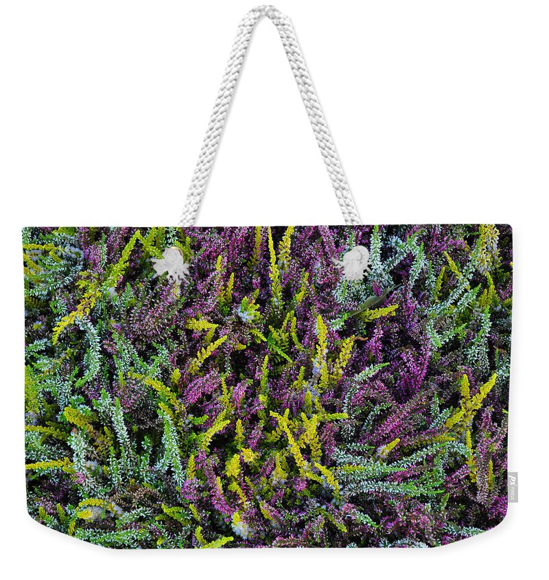 Heather Weekender Tote Bag featuring the photograph Heather by Mary Machare