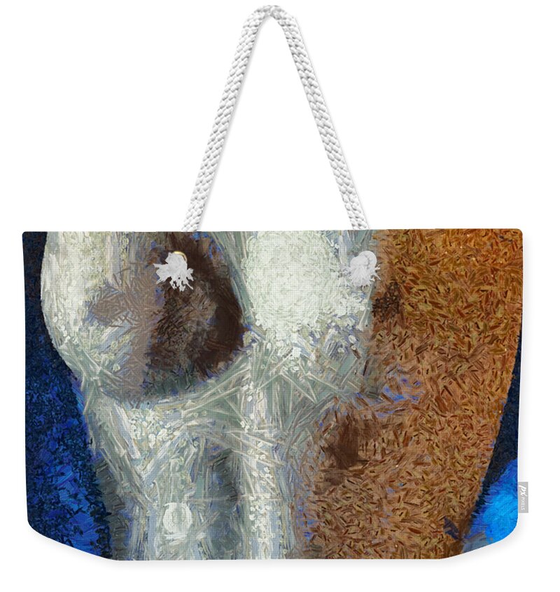 Female Weekender Tote Bag featuring the mixed media Her Figure 3 by Angelina Tamez
