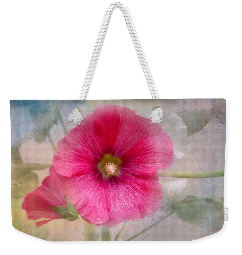 Hollyhock Weekender Tote Bag featuring the photograph Hollyhock by Lena Auxier