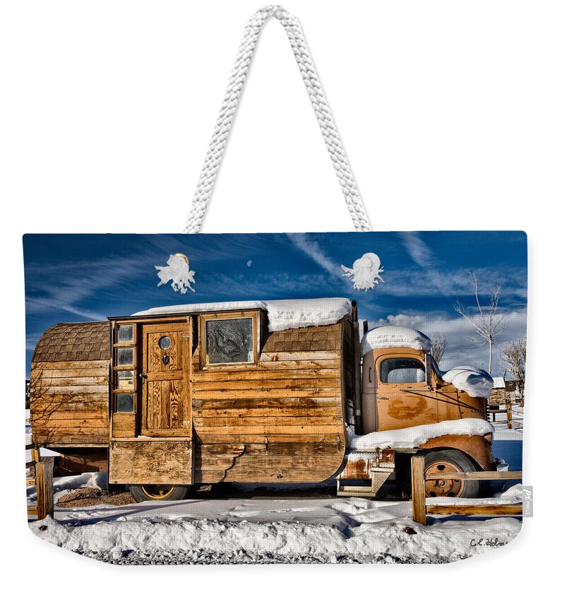 Antique Weekender Tote Bag featuring the photograph Home On Wheels by Christopher Holmes