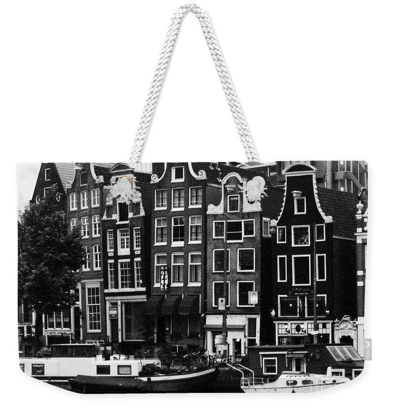 Amsterdam Weekender Tote Bag featuring the photograph Homes of Amsterdam by Leslie Leda