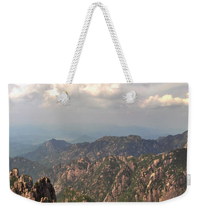 China Weekender Tote Bag featuring the photograph Huangshan Panorama 3 by Jason Chu