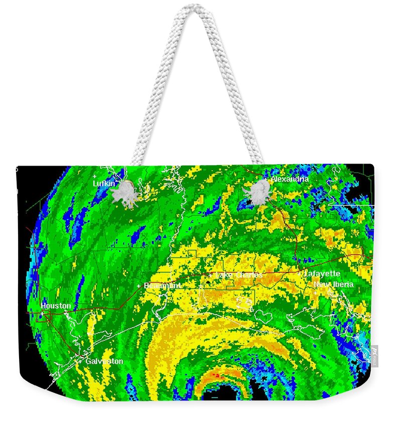 Science Weekender Tote Bag featuring the photograph Hurricane Rita, Wfo Radar, 2005 by Science Source