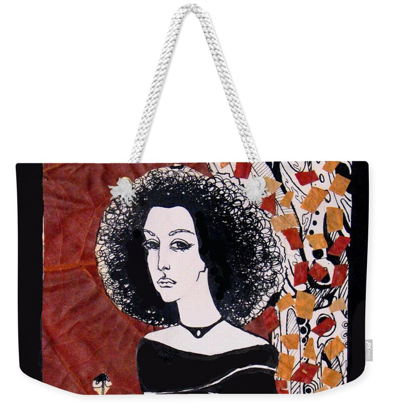 Woman Weekender Tote Bag featuring the painting In a proud loneliness by Valentina Plishchina