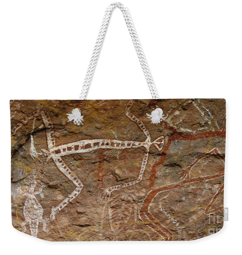 Indigenous Art Weekender Tote Bag featuring the photograph Indigenous Art Australia 1 by Bob Christopher