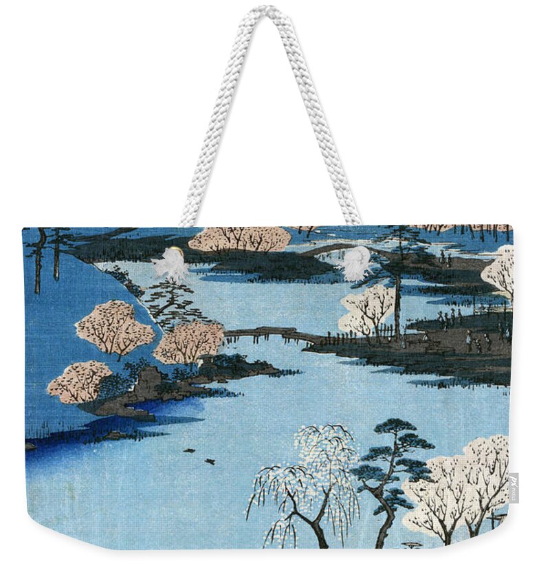 1857 Weekender Tote Bag featuring the photograph Japan: Hachiman Shrine, 1857 by Granger